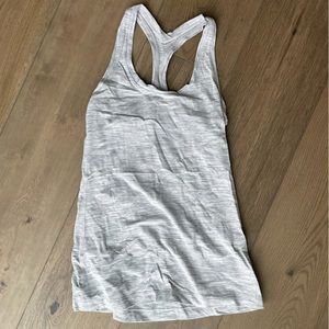 Lululemon white and grey tank top. Like new condition. Size medium